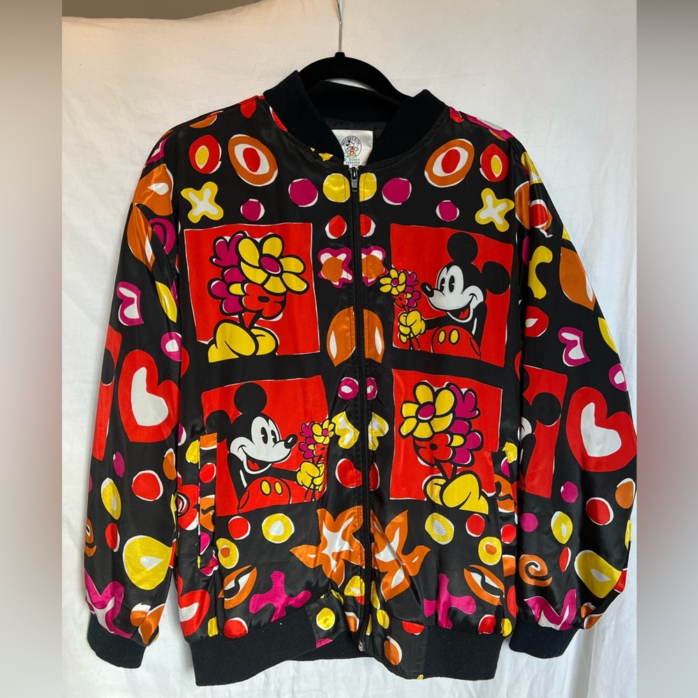 Mickey & co satin bomber , vintage mickey jacket